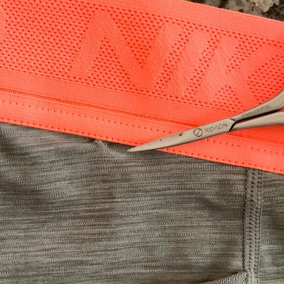 EUC Nike Pro 3 inch Training Shorts, Size Small, Grey/Orange - Picture 7 of 9